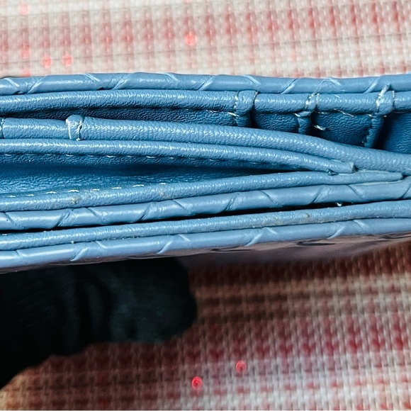 Beautiful ‘Designer Inspired’ Tri-Fold Wallet in Gorgeous Slate Blue Color NWOT - Picture 7 of 16